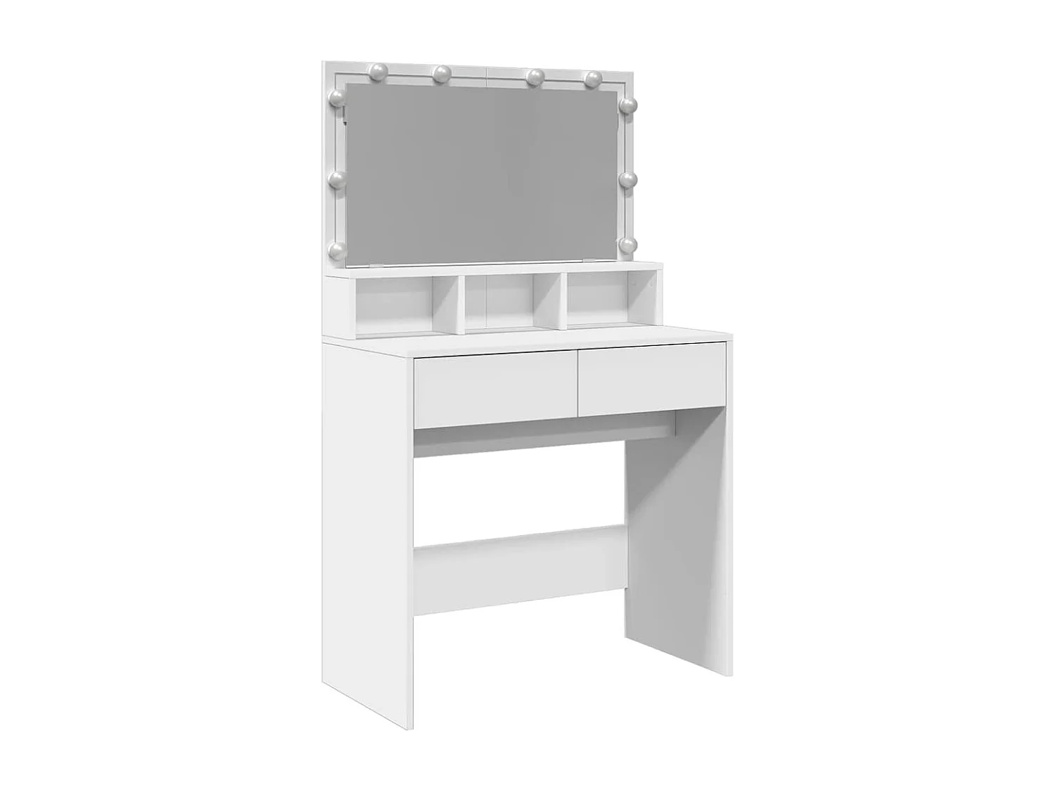 Kaptafel met LED 80x41x134,5 cm wit