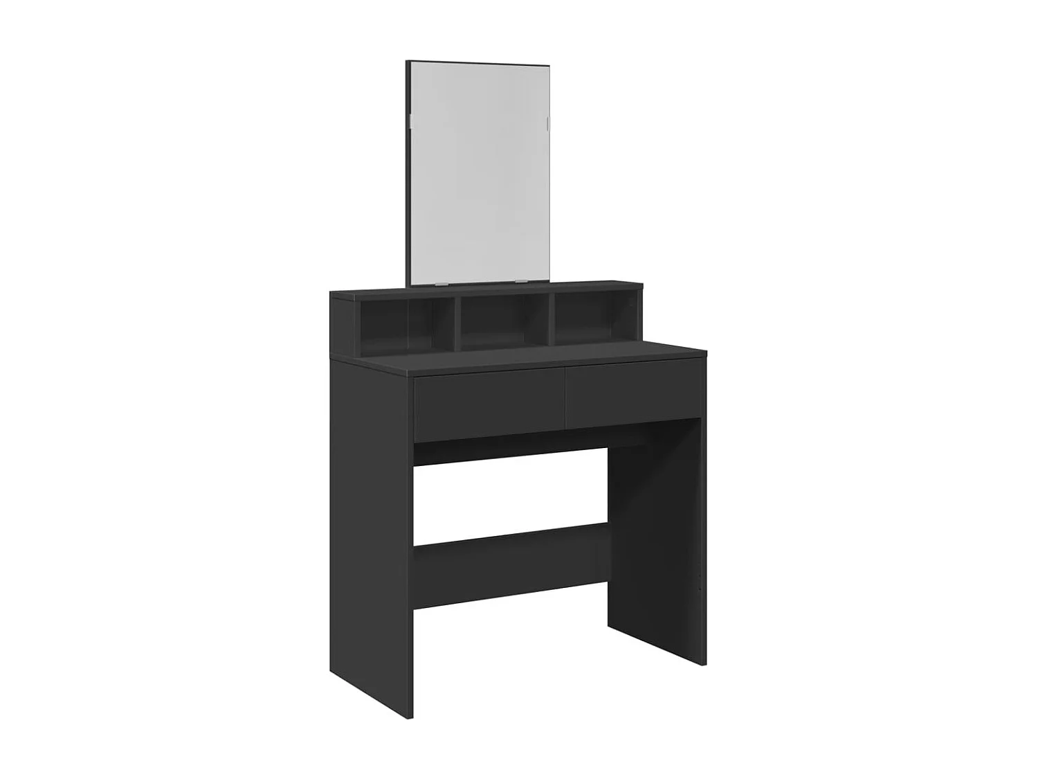 Kaptafel met spiegel 80x41x144,5 cm zwart