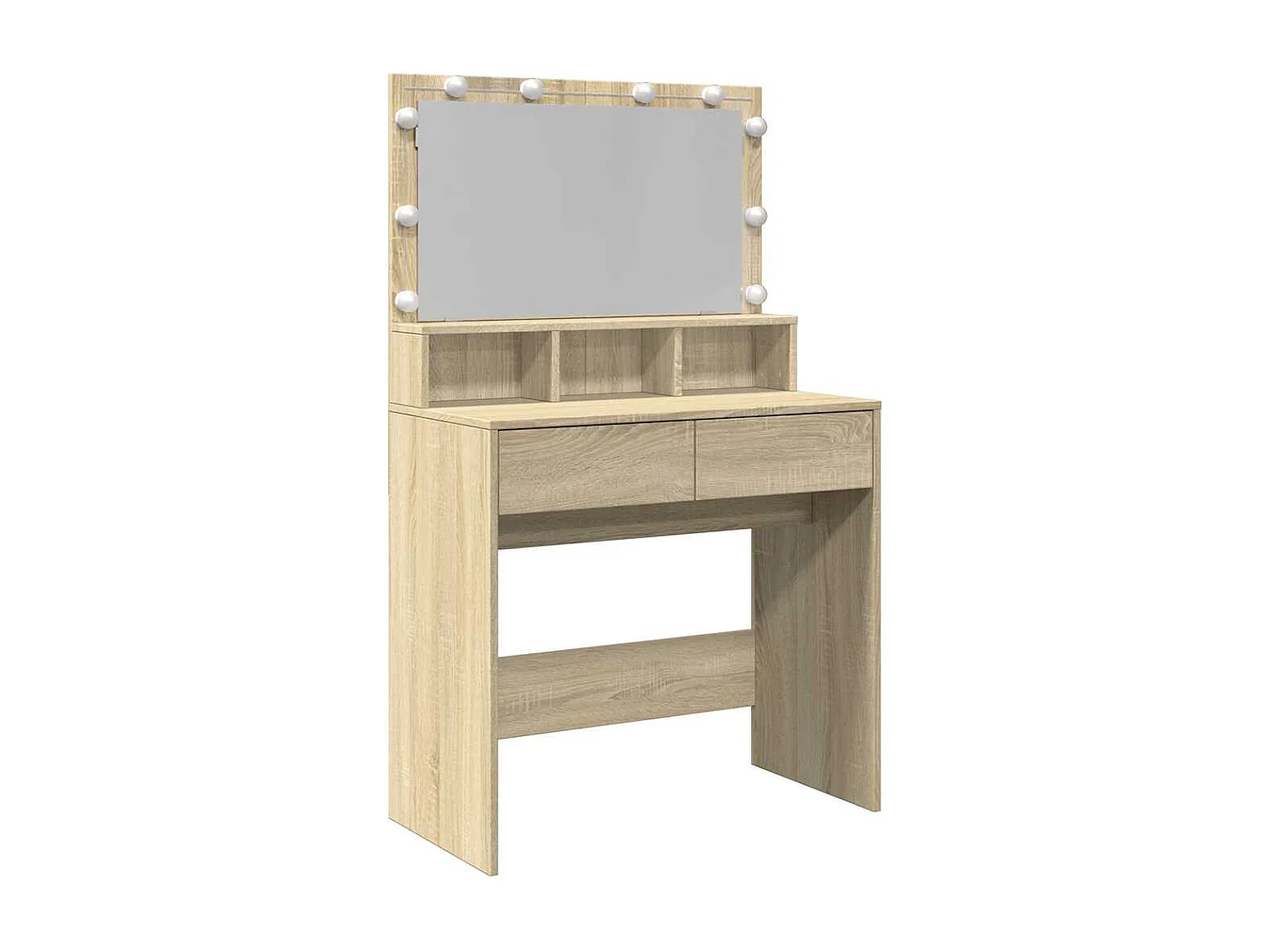 Kaptafel met LED 80x41x134,5 cm sonoma eikenkleurig