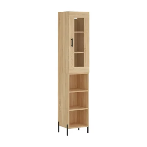 Hoge kast 34,5x34x180 cm bewerkt hout sonoma eikenkleurig Hoge kast 34,5x34x180 cm bewerkt hout sonoma eikenkleurig