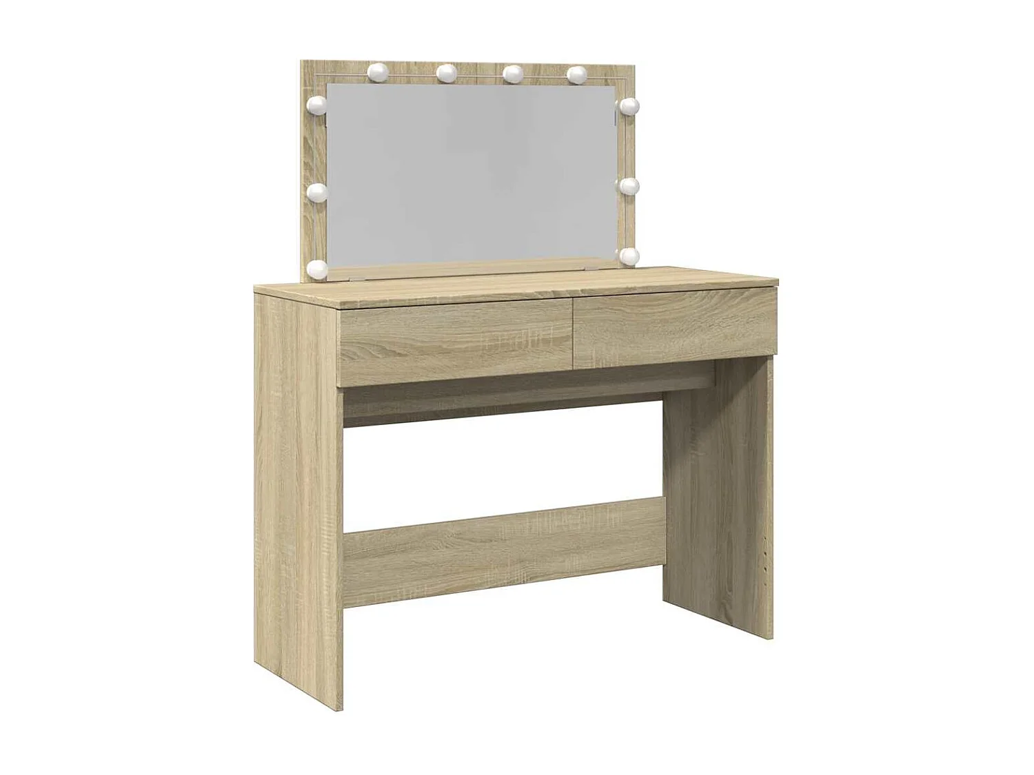 Kaptafel met LED-verlichting 100x40x120 cm sonoma eikenkleurig