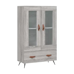 Hoge kast 69,5x31x115 cm bewerkt hout grijs sonoma eikenkleurig Hoge kast 69,5x31x115 cm bewerkt hout grijs sonoma eikenkleurig