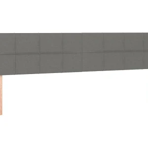 Hoofdborden 180x5x78/88 cm stof donkergrijs