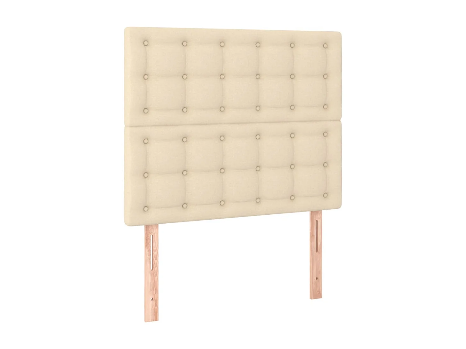 Hoofdbord crème 100x5x118/128 cm stof