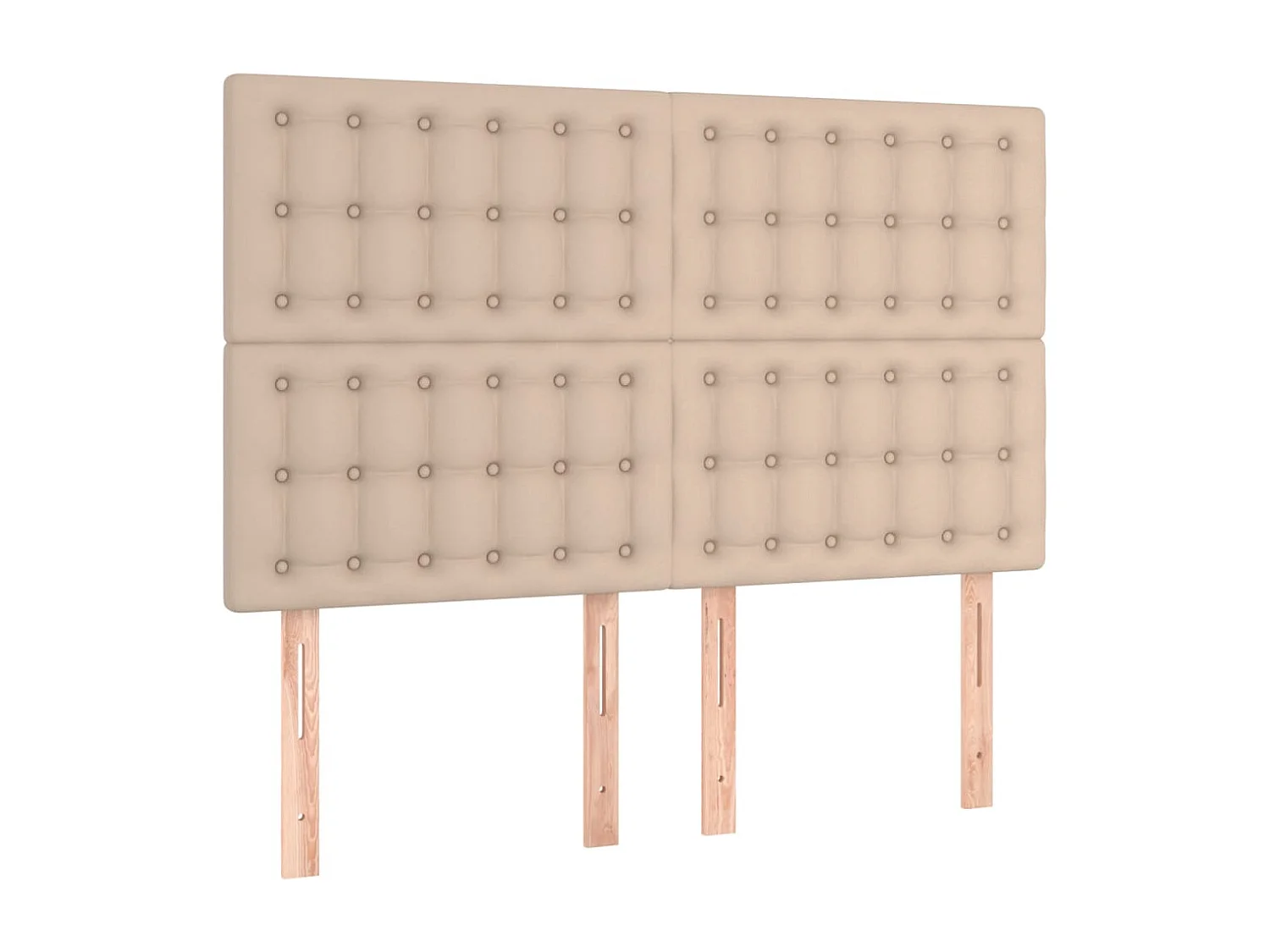 Hoofdbord cappuccino 144x5x118/128 cm Kunstleer