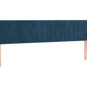 Hoofdbord met randen 183x16x78/88 cm fluweel donkerblauw Hoofdbord met randen 183x16x78/88 cm fluweel donkerblauw