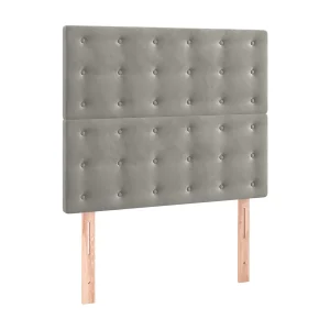 Hoofdbord lichtgrijs 80x5x118/128 cm fluweel