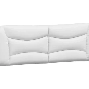 Hoofdbordkussen "Hvar" 160 cm kunstleer wit Hoofdbordkussen "Hvar" 160 cm kunstleer wit