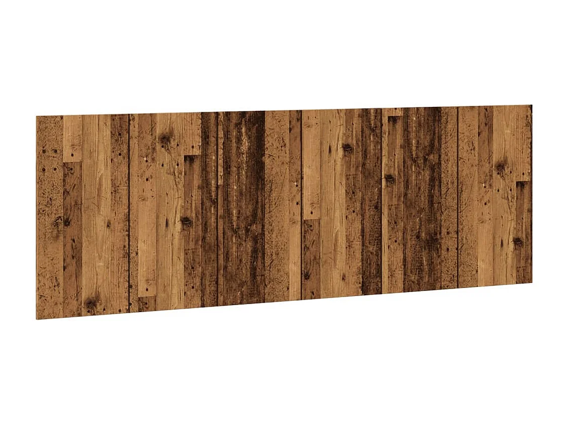 Hoofdbord wandmodel 240x1,5x80 cm bewerkt hout oud houtkleurig