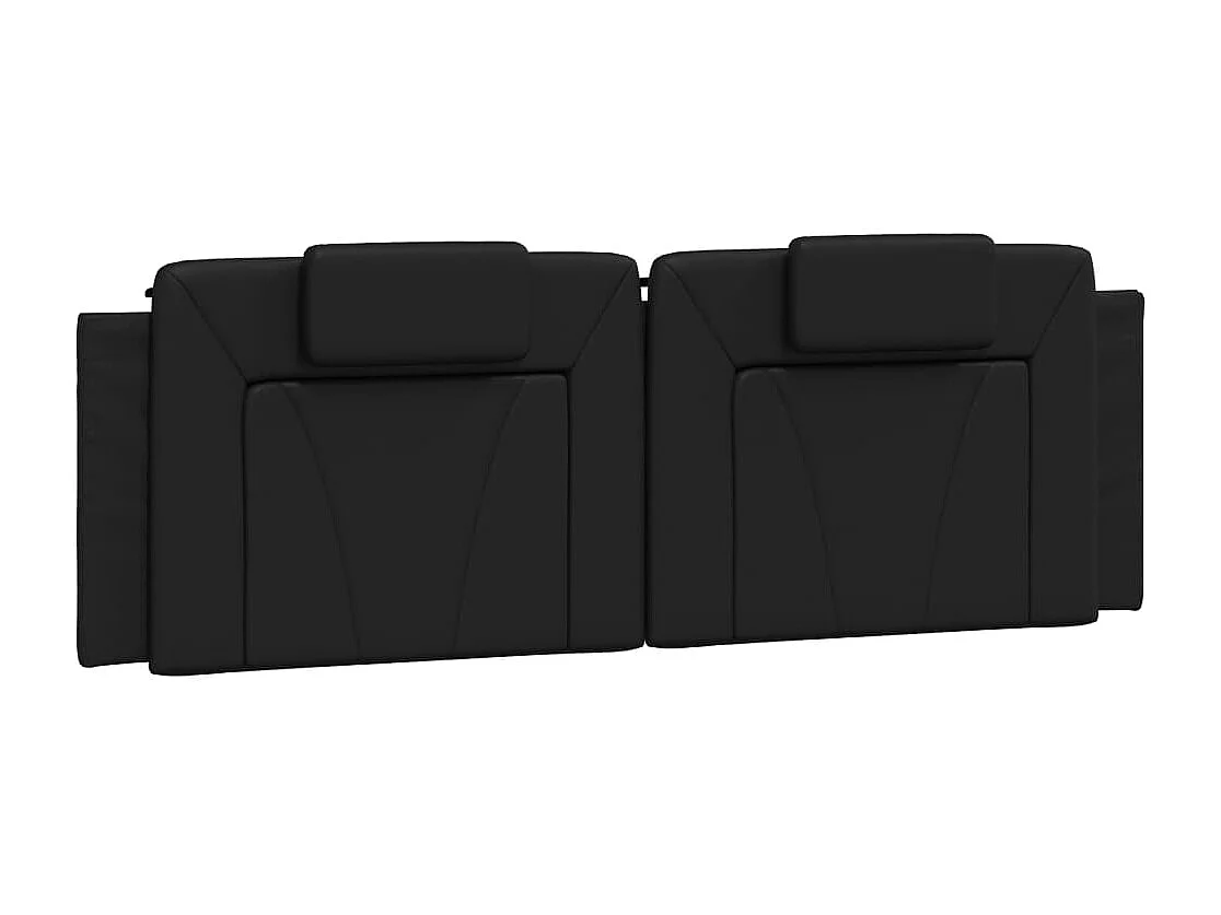 Hoofdbordkussen "Viana" 160 cm kunstleer zwart