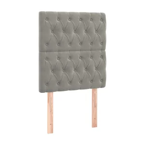 Hoofdbord lichtgrijs 80x7x118/128 cm fluweel