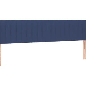 Hoofdbord met randen 163x16x78/88 cm stof blauw Hoofdbord met randen 163x16x78/88 cm stof blauw