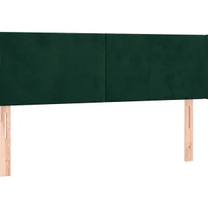 Hoofdbord met randen 147x23x78/88 cm fluweel donkergroen Hoofdbord met randen 147x23x78/88 cm fluweel donkergroen