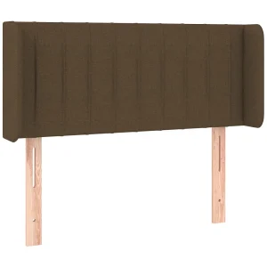 Hoofdbord met randen 103x16x78/88 cm stof donkerbruin Hoofdbord met randen 103x16x78/88 cm stof donkerbruin