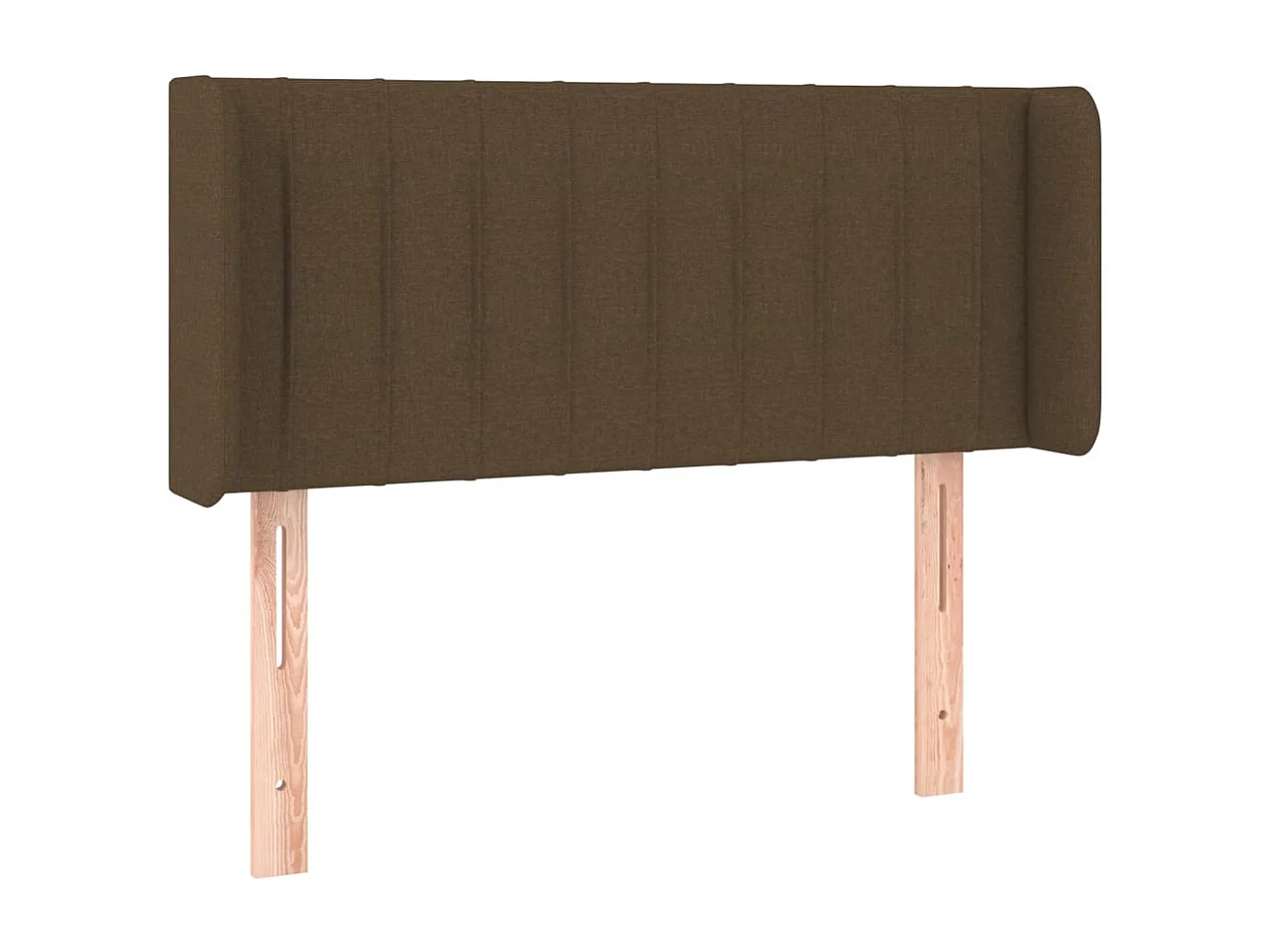 Hoofdbord met randen 103x16x78/88 cm stof donkerbruin