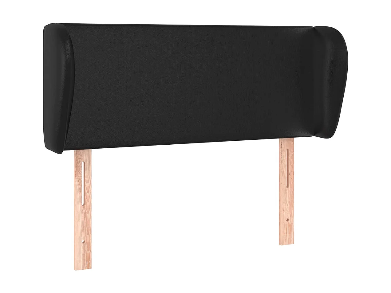 Hoofdbord met randen 83x23x78/88 cm kunstleer zwart
