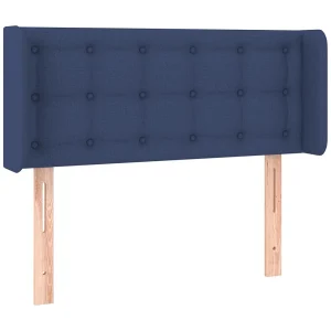Hoofdbord met randen 83x16x78/88 cm stof blauw Hoofdbord met randen 83x16x78/88 cm stof blauw