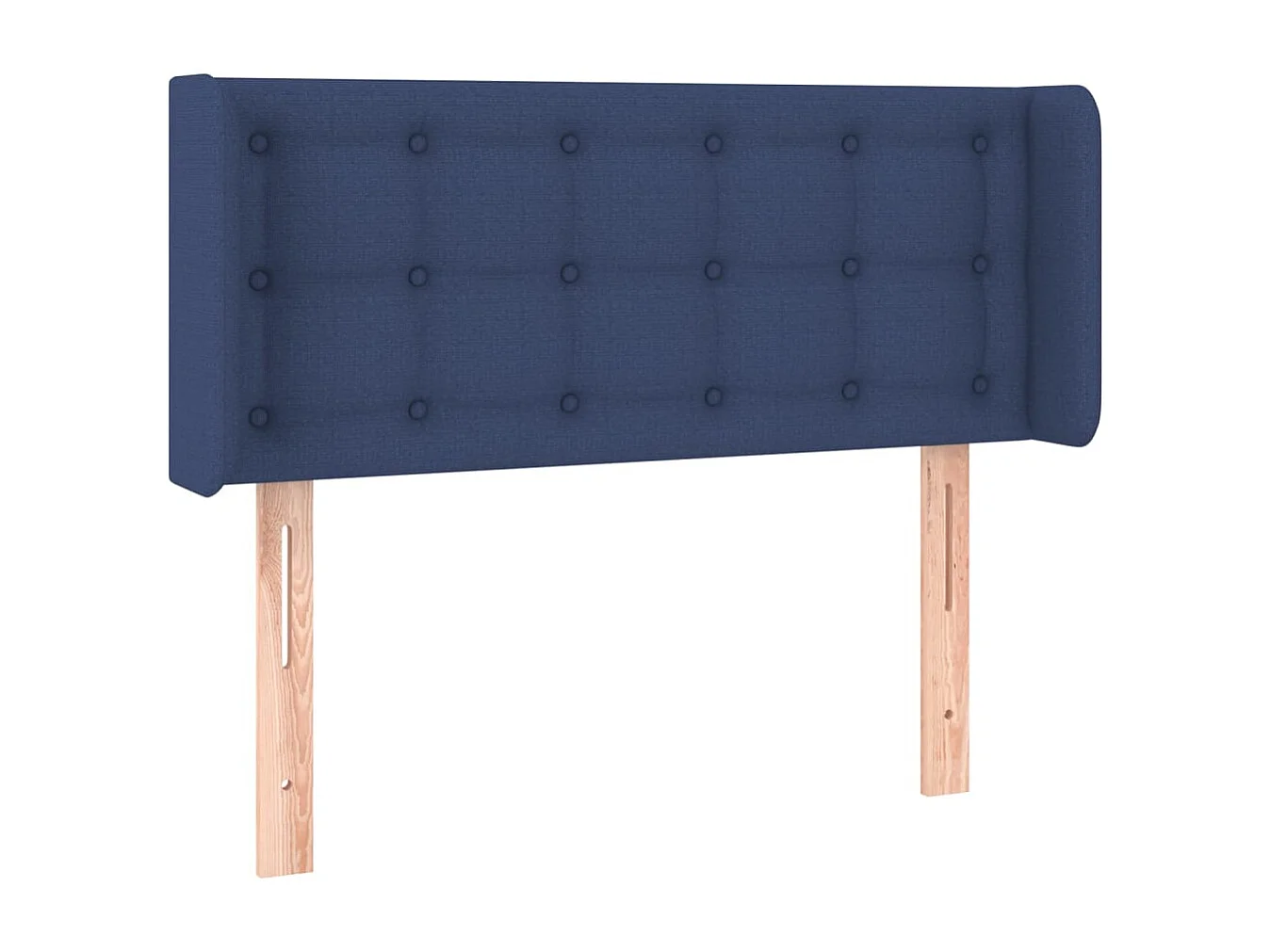 Hoofdbord met randen 83x16x78/88 cm stof blauw