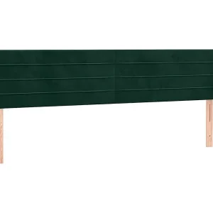 Hoofdbord met randen 183x16x78/88 cm fluweel donkergroen Hoofdbord met randen 183x16x78/88 cm fluweel donkergroen