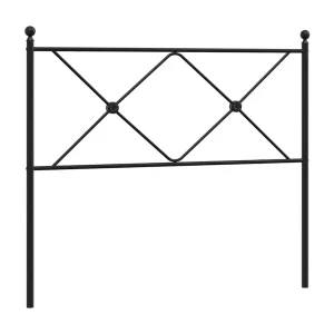 Vervangend hoofdbord 107 cm metaal zwart Vervangend hoofdbord 107 cm metaal zwart