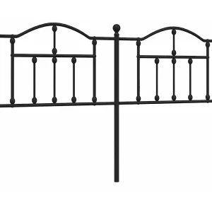 Vervangend hoofdbord 160 cm metaal zwart Vervangend hoofdbord 160 cm metaal zwart