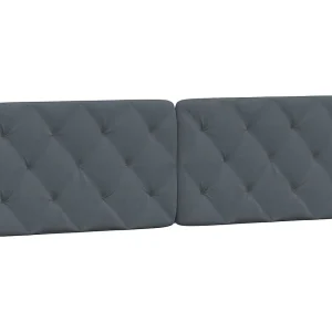 Hoofdbordkussen 160 cm fluweel donkergrijs Hoofdbordkussen 160 cm fluweel donkergrijs