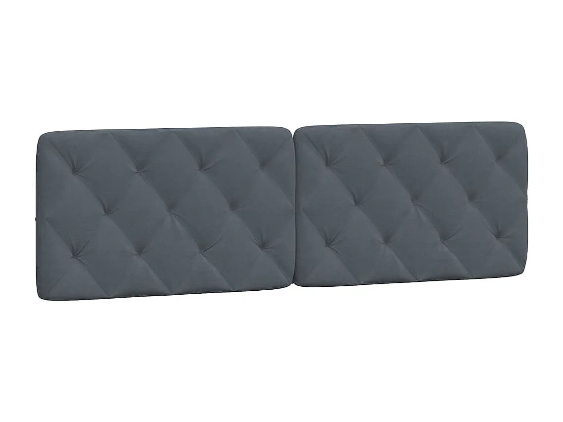 Hoofdbordkussen 160 cm fluweel donkergrijs