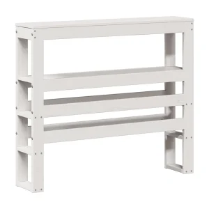 Hoofdbord met schappen 75 cm massief grenenhout wit Hoofdbord met schappen 75 cm massief grenenhout wit