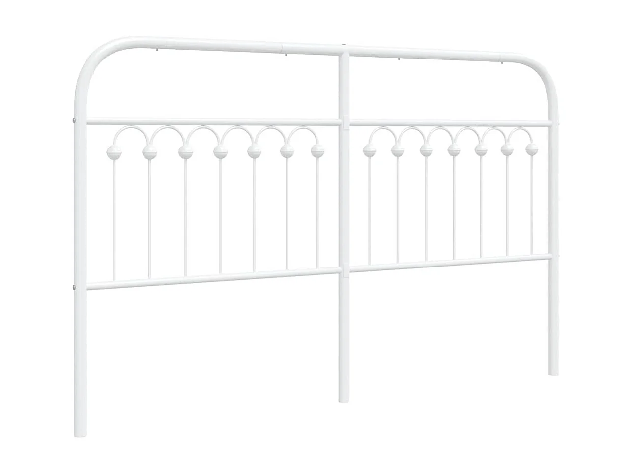 Vervangend hoofdbord 150 cm metaal wit