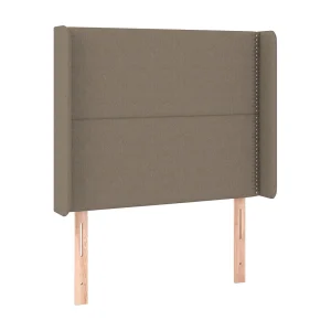 Hoofdbord met randen 93x16x118/128 cm stof taupe Hoofdbord met randen 93x16x118/128 cm stof taupe