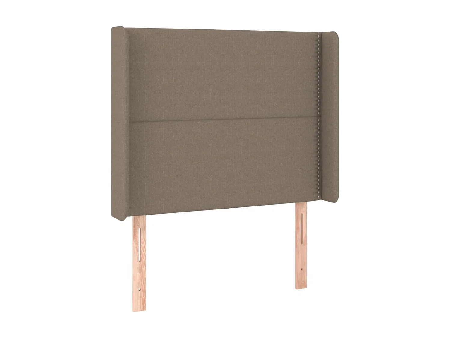 Hoofdbord met randen 93x16x118/128 cm stof taupe