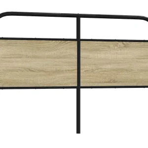 Vervangend hoofdbord 150 cm staal en bewerkt hout sonoma eikenkleurig Vervangend hoofdbord 150 cm staal en bewerkt hout sonoma eikenkleurig