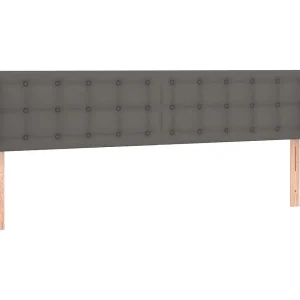 Hoofdbord met randen 183x16x78/88 cm kunstleer grijs Hoofdbord met randen 183x16x78/88 cm kunstleer grijs