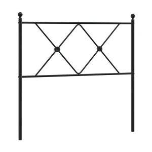 Vervangend hoofdbord 90 cm metaal zwart Vervangend hoofdbord 90 cm metaal zwart