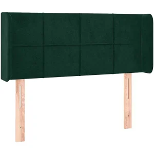 Hoofdbord met randen 83x16x78/88 cm fluweel donkergroen Hoofdbord met randen 83x16x78/88 cm fluweel donkergroen