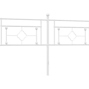 Vervangend hoofdbord 180 cm metaal wit