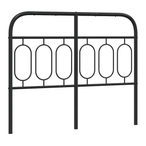 Vervangend hoofdbord 120 cm metaal zwart Vervangend hoofdbord 120 cm metaal zwart