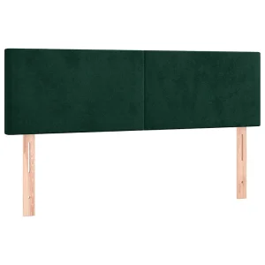 Hoofdborden 144x5x78/88 cm fluweel donkergroen Hoofdborden 144x5x78/88 cm fluweel donkergroen