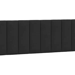 Hoofdbordkussen "Hanko" 140 cm fluweel zwart Hoofdbordkussen "Hanko" 140 cm fluweel zwart