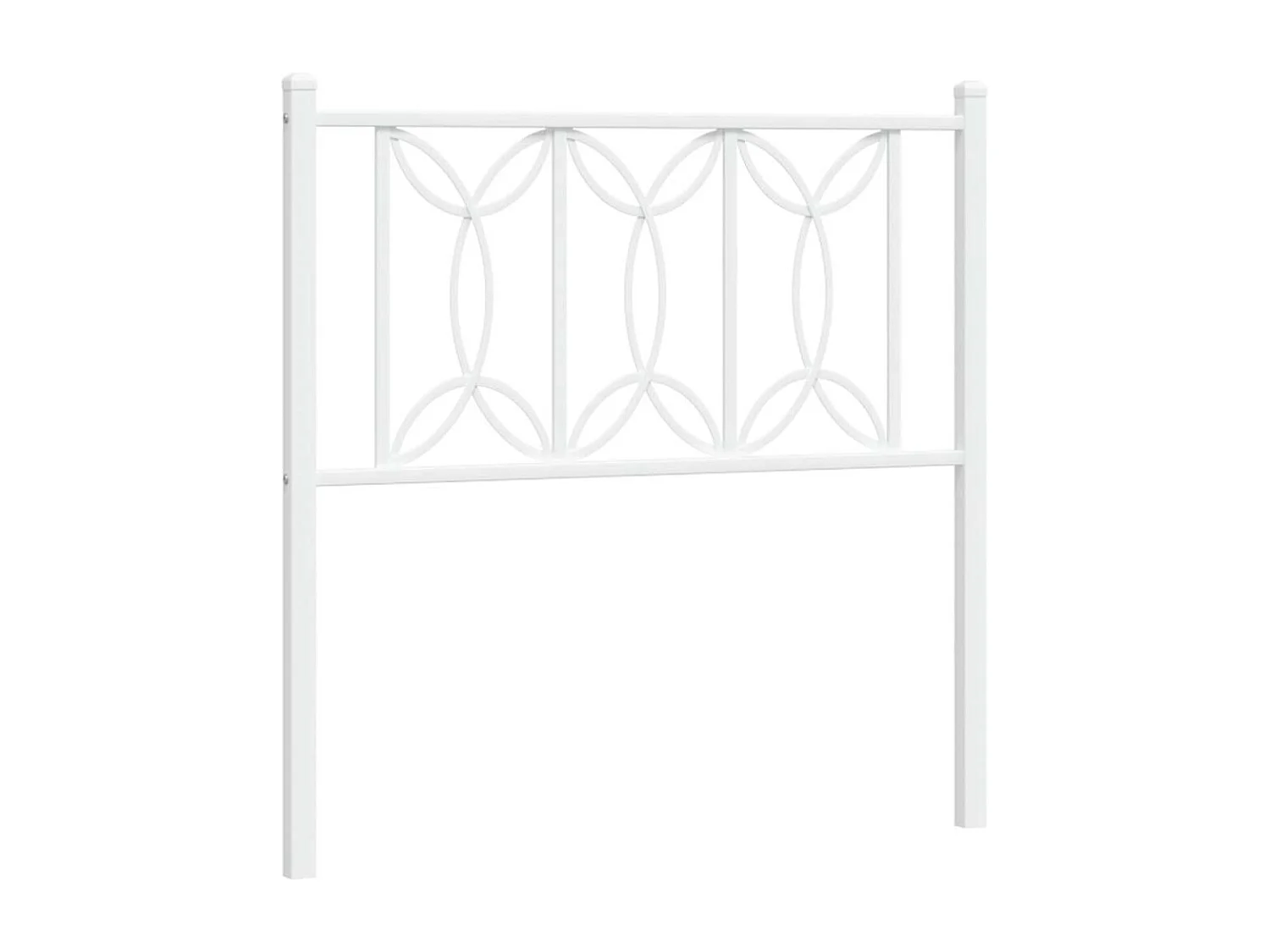 Vervangend hoofdbord 75 cm metaal wit