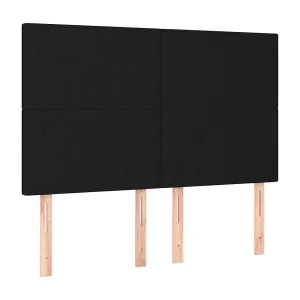 Hoofdbord zwart 144x5x118/128 cm stof Hoofdbord zwart 144x5x118/128 cm stof