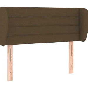 Hoofdbord met randen 93x23x78/88 cm stof donkerbruin Hoofdbord met randen 93x23x78/88 cm stof donkerbruin
