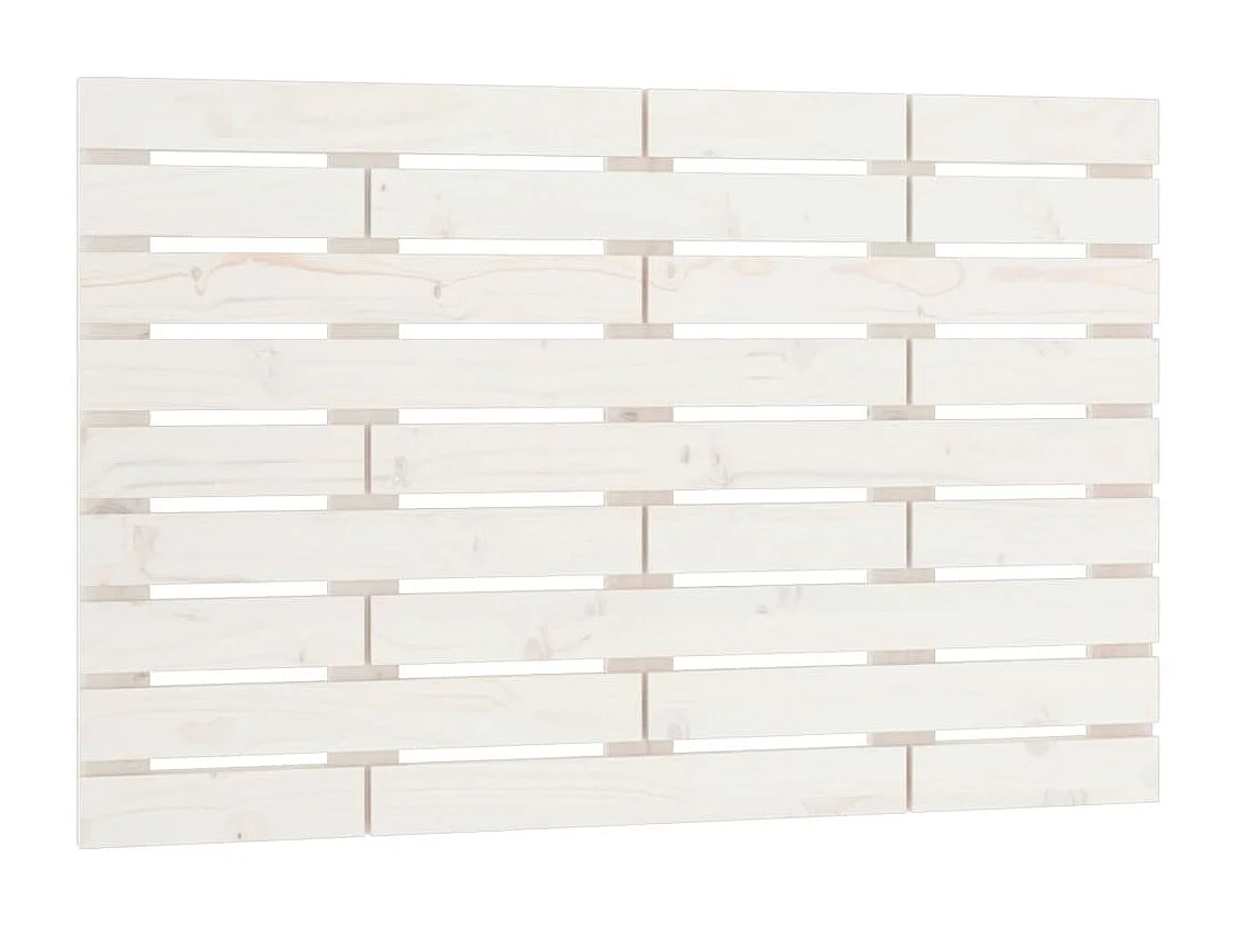 Hoofdbord wandmontage 81x3x63 cm massief grenenhout wit