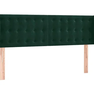 Hoofdbord met randen 147x23x78/88 cm fluweel donkergroen Hoofdbord met randen 147x23x78/88 cm fluweel donkergroen