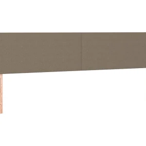Hoofdborden 200x5x78/88 cm stof taupe