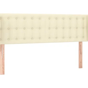 Hoofdbord met randen 147x23x78/88 cm kunstleer crèmekleurig Hoofdbord met randen 147x23x78/88 cm kunstleer crèmekleurig