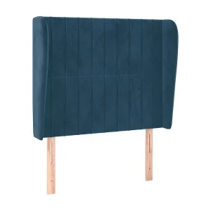 Hoofdbord met randen 103x23x118/128 cm fluweel donkerblauw Hoofdbord met randen 103x23x118/128 cm fluweel donkerblauw