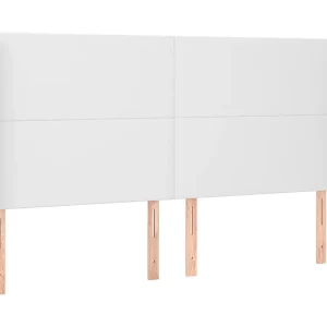 Hoofdbord met randen 163x16x118/128 cm kunstleer wit Hoofdbord met randen 163x16x118/128 cm kunstleer wit