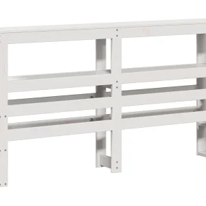 Hoofdbord met schappen 140 cm massief grenenhout wit Hoofdbord met schappen 140 cm massief grenenhout wit