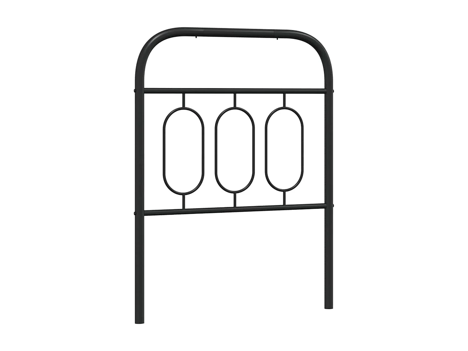 Vervangend hoofdbord 75 cm metaal zwart